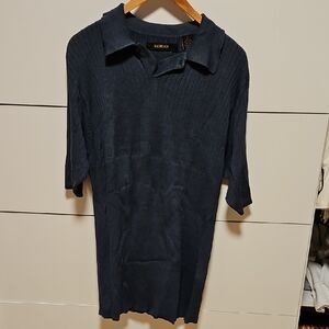 Barneys New York Dark Blue Casual Shirt